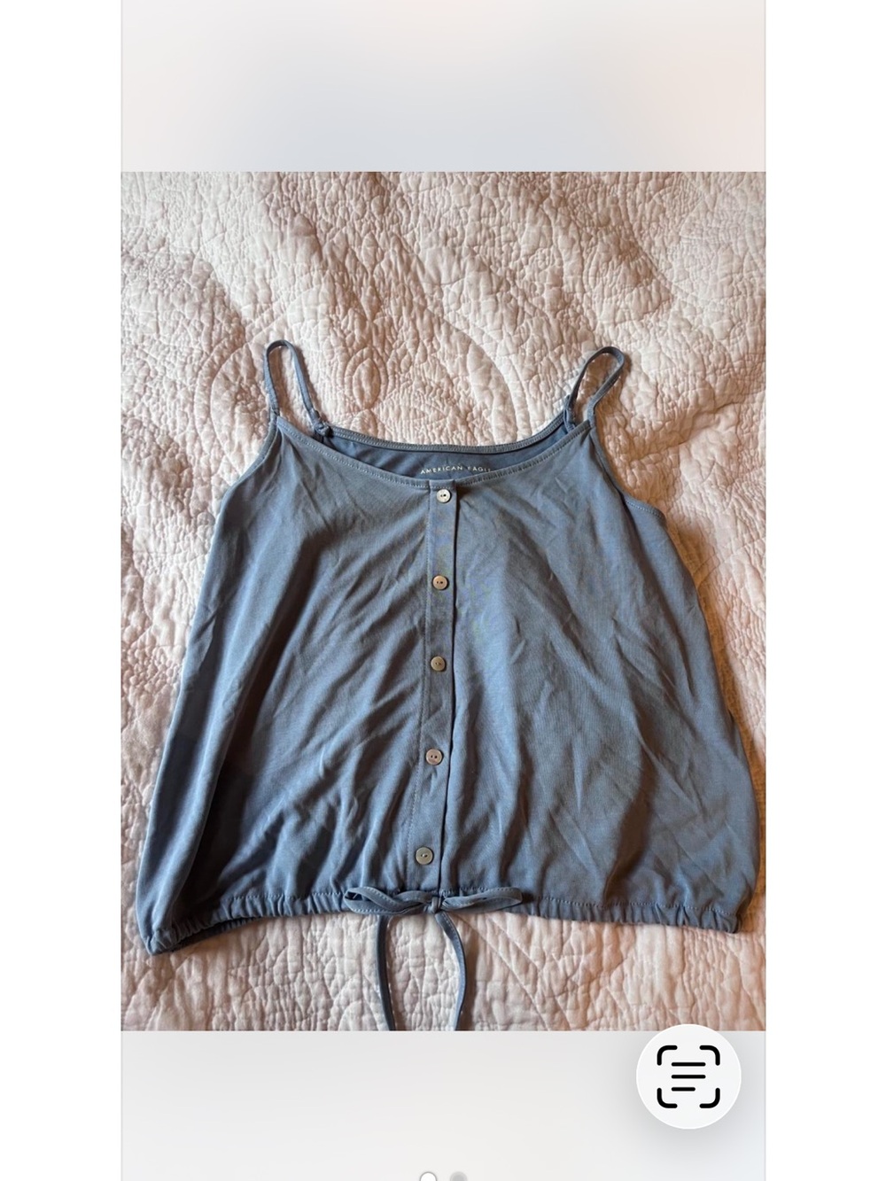 American Eagle Outfitters Steel Blue Button-Front Camisole
